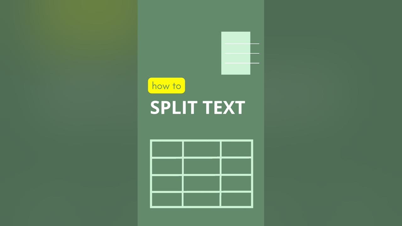 how-to-split-text-in-excel-excel-exceltutorial-exceltips