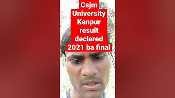 CSJM University Kanpur result declared 2021 #short ug pg result out