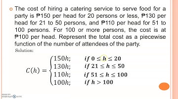 General Mathematics - Piecewise Functions (Filipino Version)