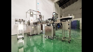 10ml and 50ml essential oil filling machine with inner plugging capping sticker labeling machine