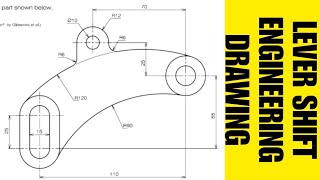 Tangency and Blending Of Curves|Lever Shaft Engineering Drawing