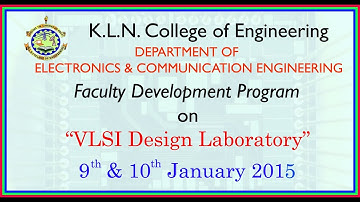 Faculty Development Program On VLSI Laboratory