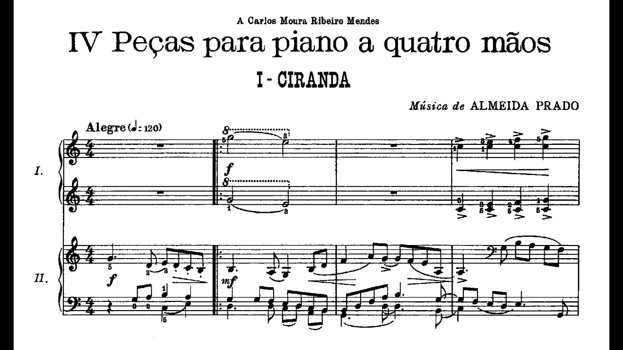 Almeida Prado - IV Peças para piano a quatro mãos (Duo Atmospheres