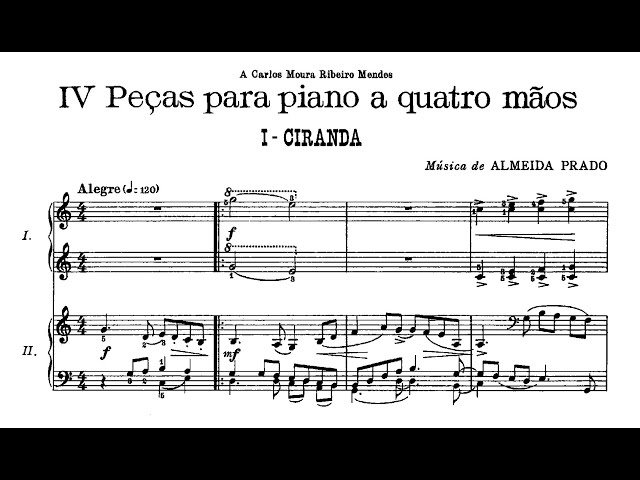 Almeida Prado - IV Peças para piano a quatro mãos (Duo Atmospheres