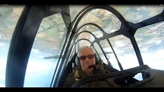 WW2 1943 HARVARD Aircraft  AEROBATICS - Cockpit footage of FLIGHT