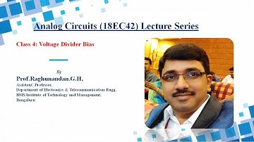 Analog Circuits Class 4 By Prof Raghunandan G H