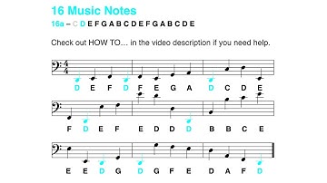 F clef (bass clef): Learn to read the D note in less than 2 minutes (16 notes - 2024)