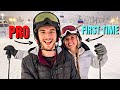 First time skiing  levi ski resort lapland finland