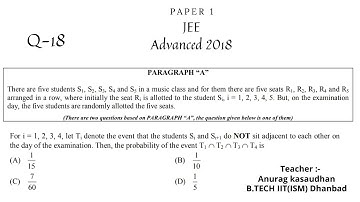 JEE Advanced 2018 Math Paper 1 (Q 18) solution | IIT JEE Maths | #projecteducation #jeeadvanced2018