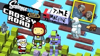 Dad & Lex play Crossy Road & Scribblenauts Remix!  THE TIME MACHINE!  (Face Cam Gameplay)