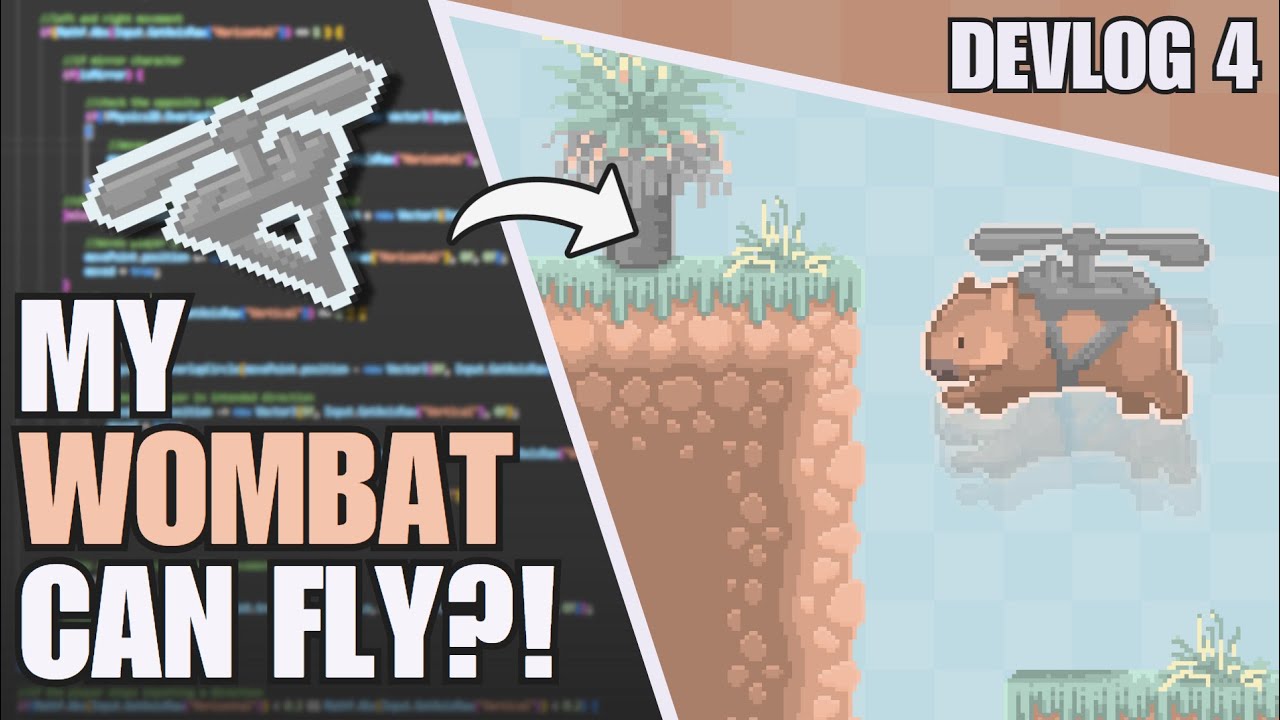 Adding Flight To My WOMBAT Game | Wombatvania Devlog 4 - YouTube