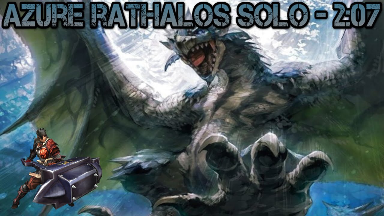 【MH3U】Azure Rathalos︱Solo︱2:07︱Hammer︱Adrenaline - YouTube
