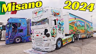 Misano 2024, 200 Camion Decorati/Custom Trucks Show - Weekend del Camionista - V8 Open Pipes Sound!