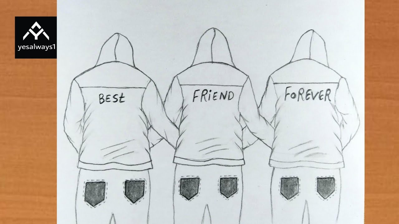 Top more than 131 4 best friends drawing