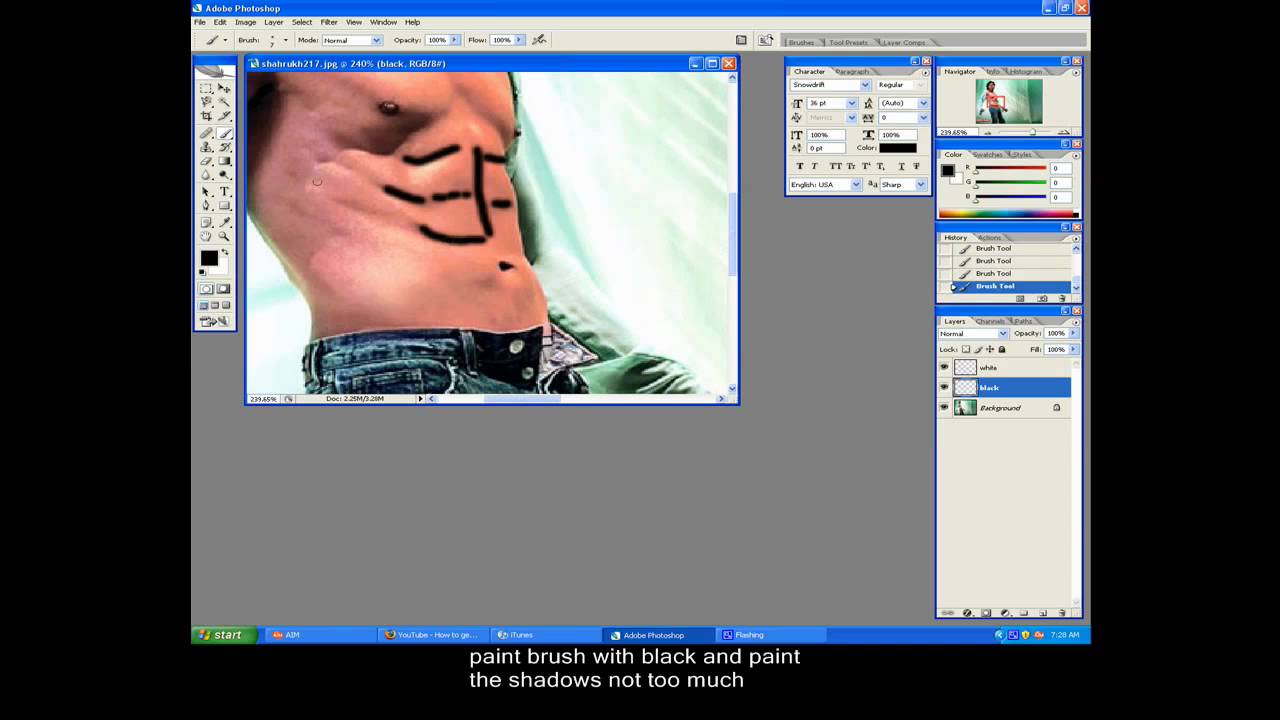 how to make abs bigger in YouTube