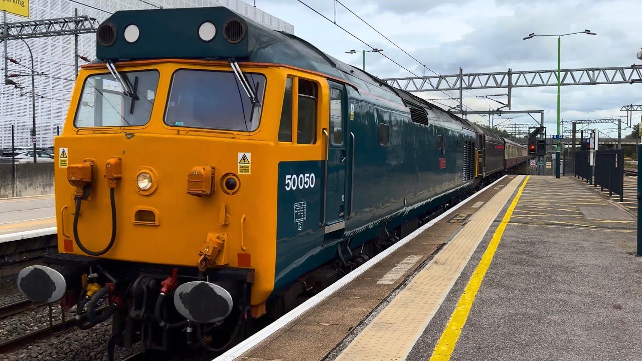 LSL Class 50 + 57! 50050 “Fearless” Passing Milton Keynes Central, WCML - 10/09/26 
