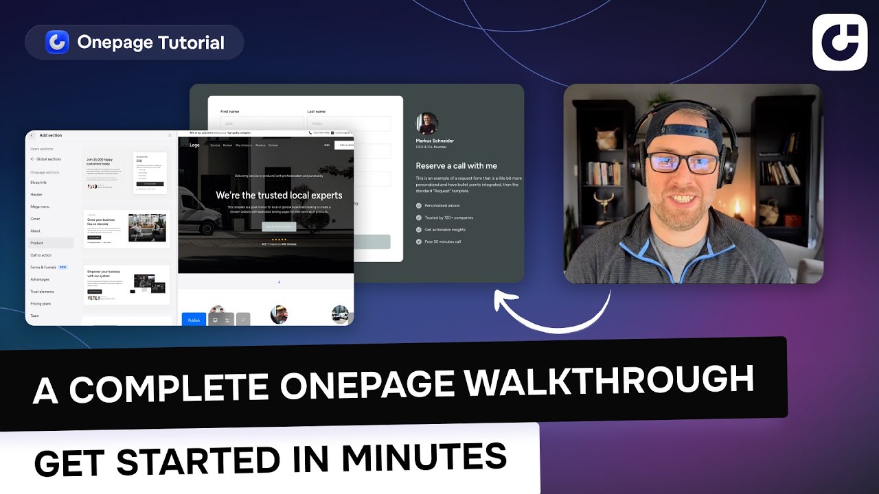 One Page Tutorial Example Onepage Full Tutorial and Walkthrough - Build your website and funnel ...