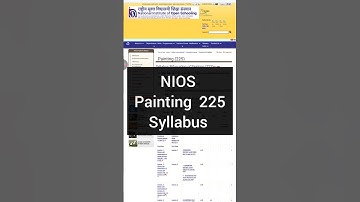 Nios Class 10th Painting Syllabus #gurusajjad #education #niospainting