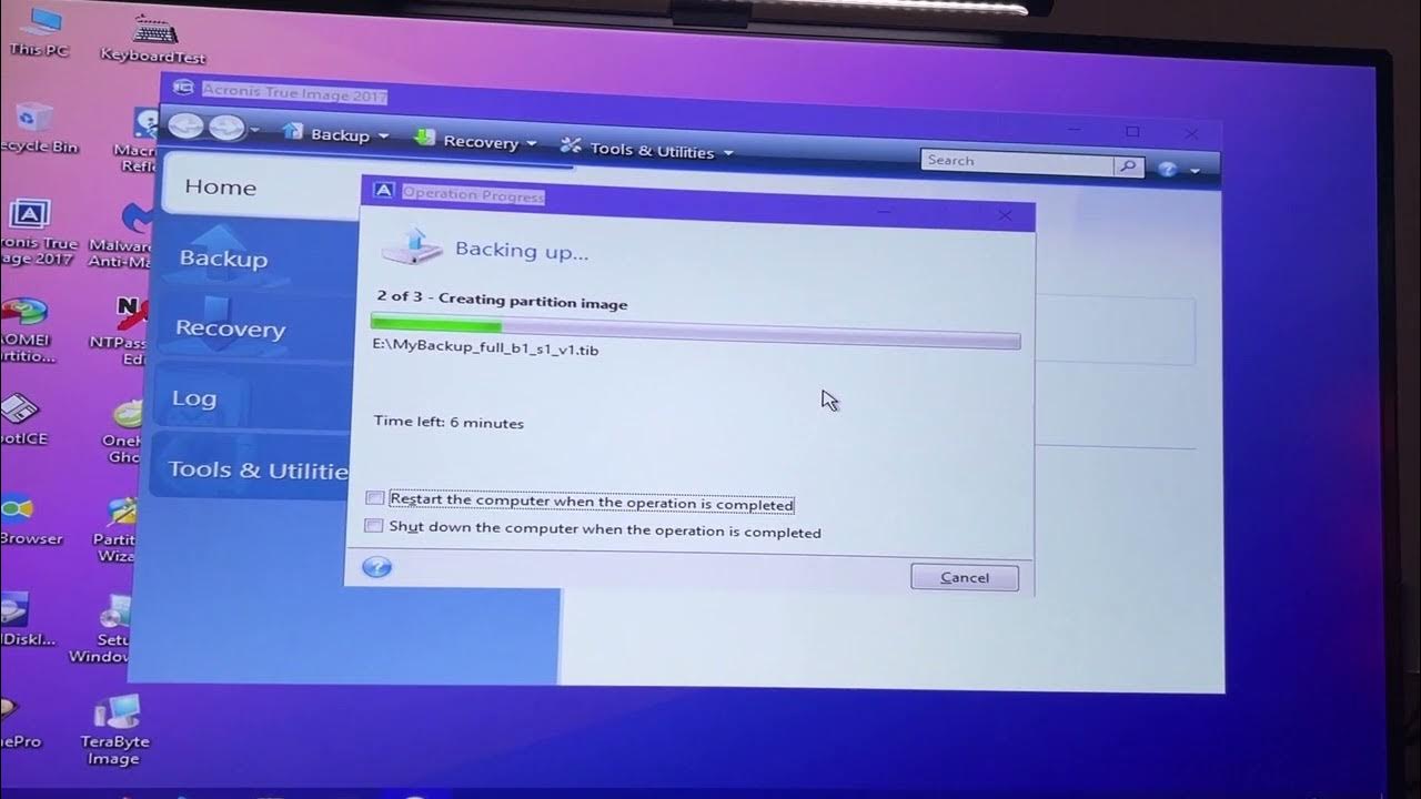 T o file backup tib b ng acronis true image windows 10 pe youtube