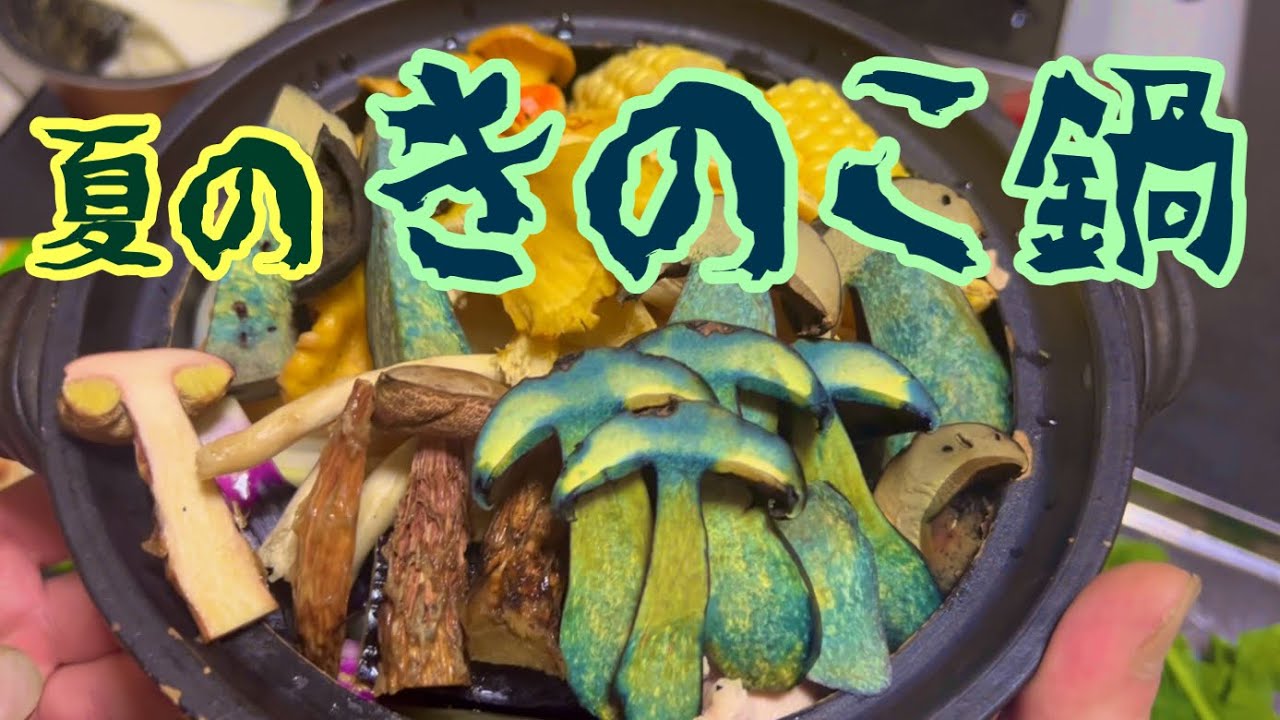 夏きのこの鍋パスタ セイタカイグチ キタマゴタケ アンズタケ ベニウスタケ アメリカウラベニイロガワリの鍋 Youtube