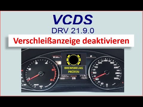 Bremsverschleißanzeige deaktivieren | Audi VW MQB | VCDS Codieren