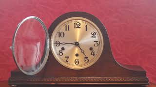 Vintage German Kienzle 8-Day Napoleon Hat Mantel Clock With Westminster Chimes