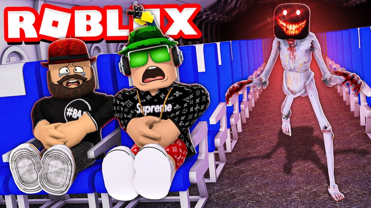 SURVIVE IN A HORROR AIRPLANE in ROBLOX (STORY)