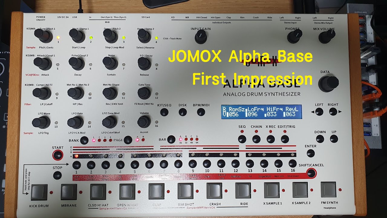 Jomox Alpha Base, First Impression. (no talk)