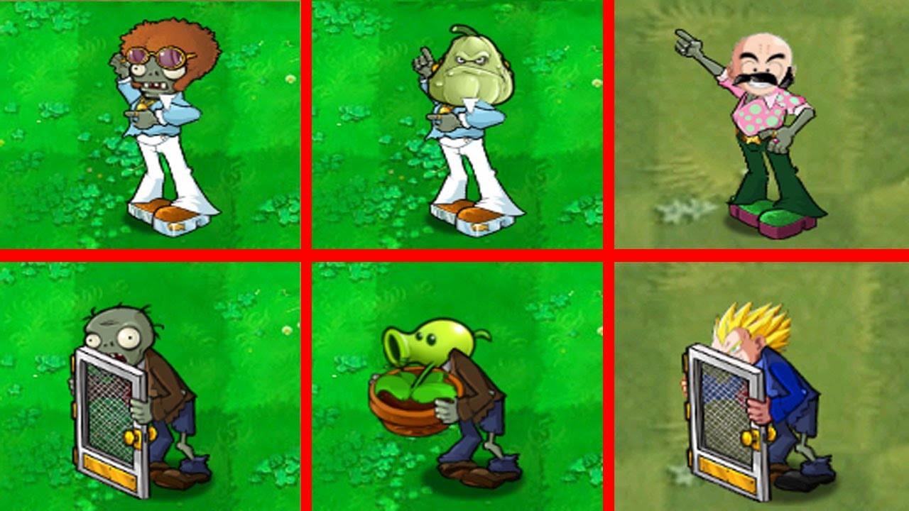 All Dancing Zombie vs All Screen Door Zombie Plants vs Zombies Mod