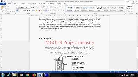 Design and fabrication of friction stir welding machine MECHANICAL PROJECT- MBOTS PROJECT INDUSTRY