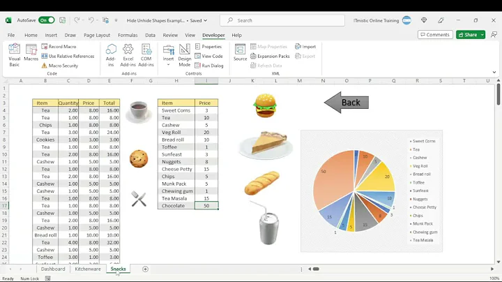 Macro to hide or unhide shapes or graphical objects in Excel