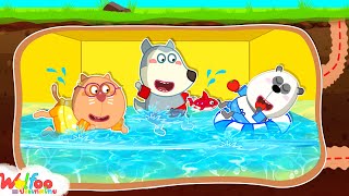 Wolfoo และเพื่อนๆ สนุกสนานไปกับสระว่ายน้ำใต้ดิน | Kids Cartoon @WolfooThailandOfficial