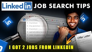 LinkedIn Job search tips | I got 2 job Offer letter | how to apply job in linkedin in tamil