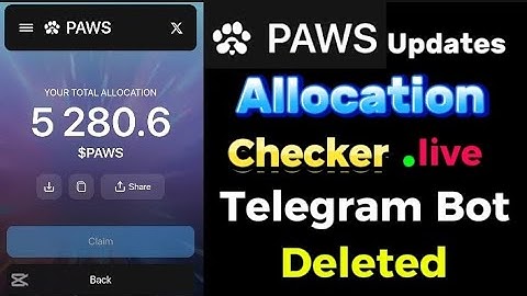Check your token Allocation | Paws new Update | Allocation checker live..