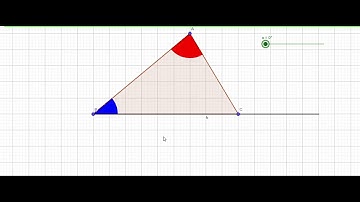 Angle sum property and Exterior angle Property of a triangle using Geogebra Resources