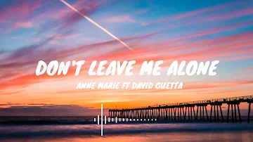 David Guetta ft Anne Marie - Don't Leave Me Alone (Lyrics)