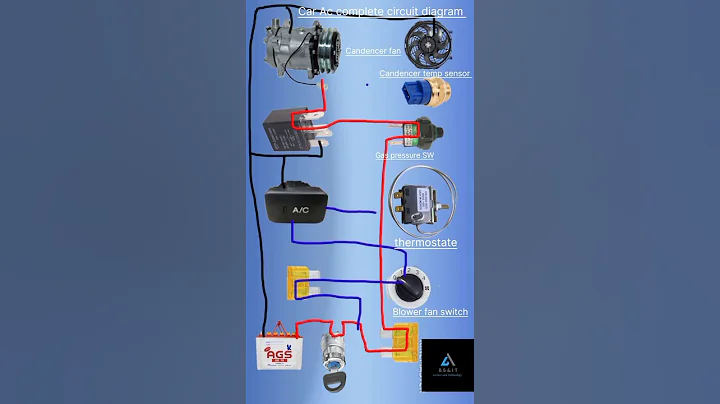 Car or any vehicle AC complete circuit diagram | Vehicle AC circuit diagram