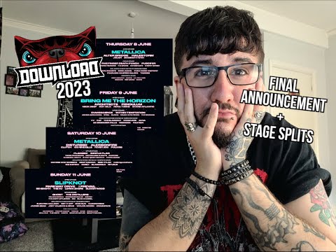 DOWNLOAD FESTIVAL 2023 THIRD LINEUP ANNOUNCEMENT & STAGE SPLITS