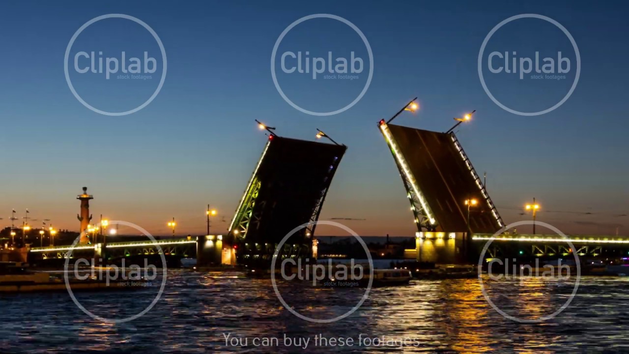 (zoom) St.Petersburg, Palace Bridge drawning (Dvortsoviy Most)