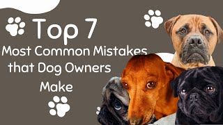 7 Most Common Mistakes that Dog Owners Make