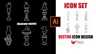 Icon Set Design | Hand Drawing to Illustrator | Digital illustration | Vector Art | Vector Icons