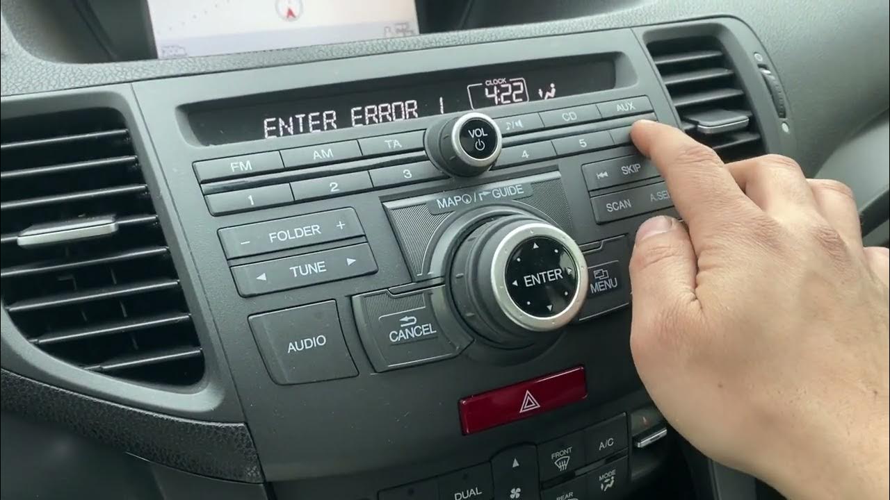2013 Honda Accord Radio Code Insert - YouTube