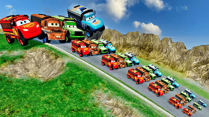 Big & Small Bus Lightning McQueen; Tow Mater; The ...
