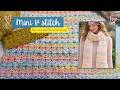Mini V Stitch Crochet Tutorial | Beginner Friendly | 8 Ply Yarn | 4.25mm & 3mm Hooks