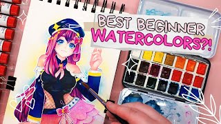 The BEST watercolors for BEGINNERS?! 🌿 Painting with Royal Talens VAN GOGH WATERCOLOURS | review