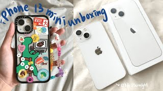 iPhone 13 mini unboxing (Starlight)+ accessories ASMR 🤍