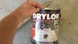 Drylok Concrete Floor Paint Review and How To. How to paint a garage floor.