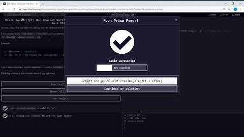 Basic JavaScript (34/111) Use Bracket Notation to Find the Last Character in a String | freeCodeCamp