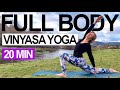 20 min intermediate full body yoga flow stretch  strength vinyasa
