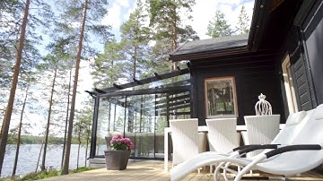 Perfect way to relax at home with a glass sunroom